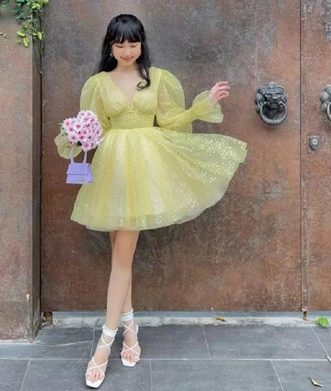 yellow-glitter-tulle-v-neck-homecoming-dresses-puff-sleeves-above-knee-cocktail-dresses-vestidos-de-novia-party-dress-1