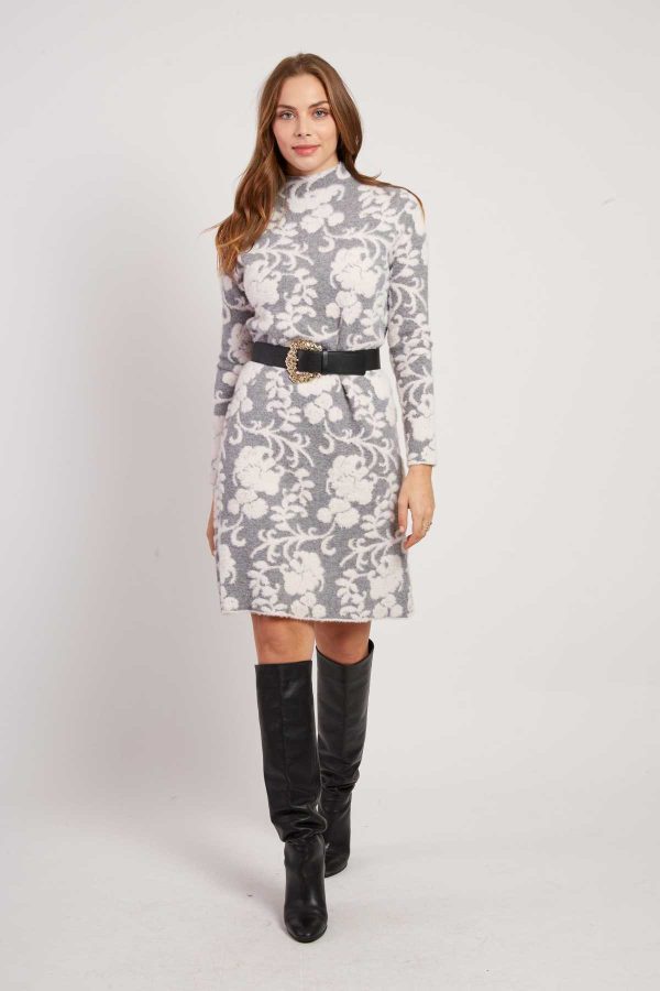 Robe courte manches longues en maille JACINTHE - Image 6