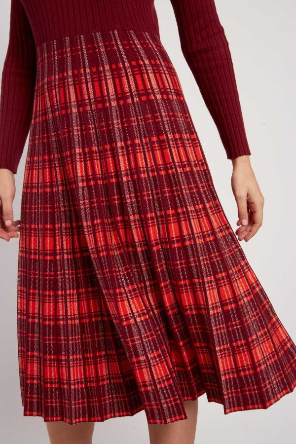 Robe mi-longue manches longues en maille JEANNE - Image 5