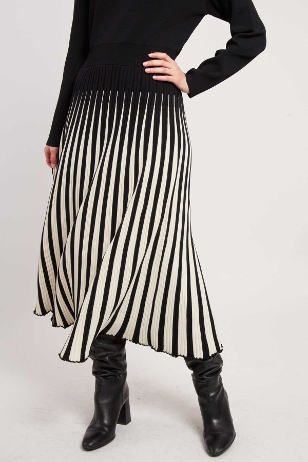 Robe mi-longue manches longues en maille VALERIANE - Image 6
