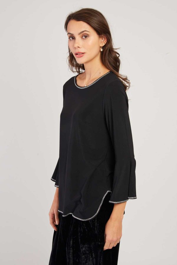 Blouse unie manches longues HAMILTON - Image 2