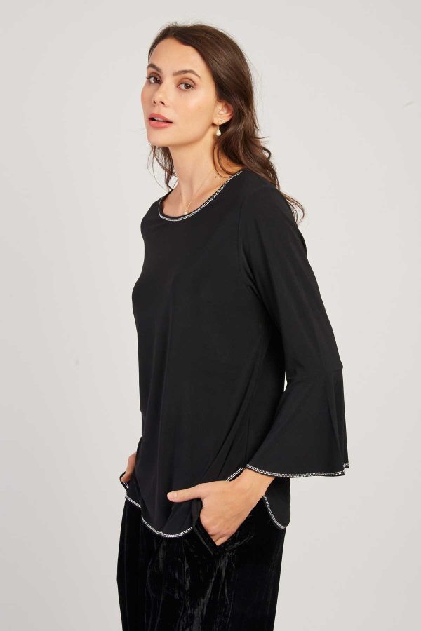 Blouse unie manches longues HAMILTON - Image 3