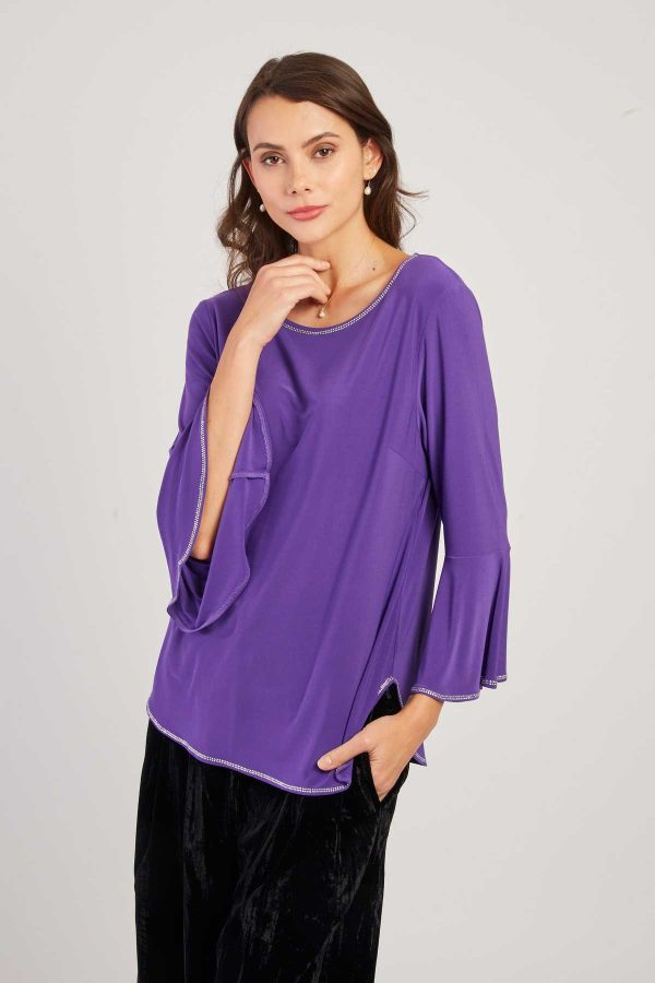 Blouse unie manches longues HAMILTON - Image 7