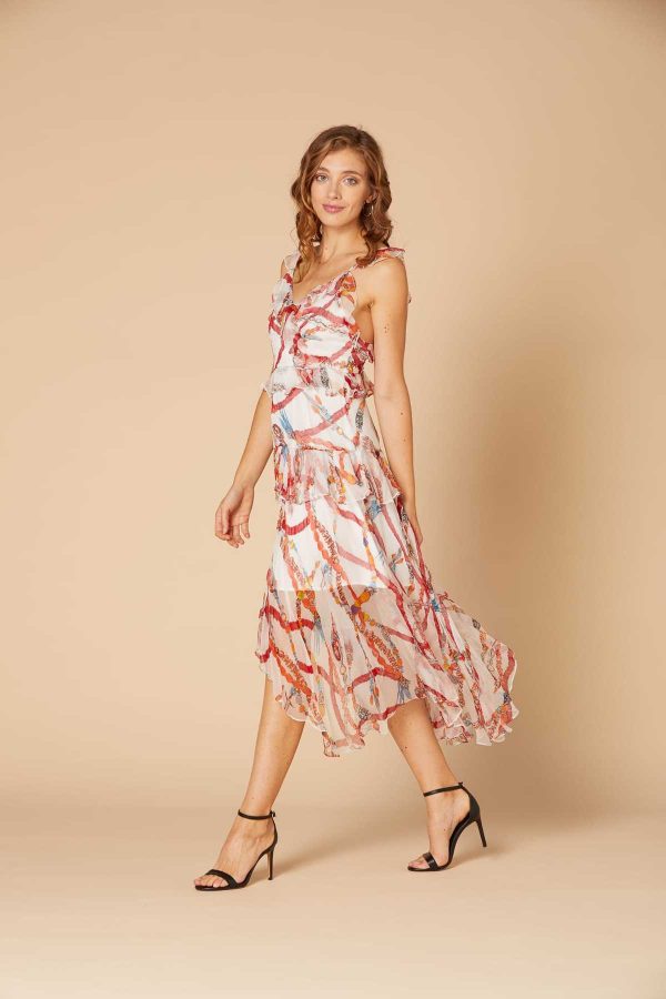 Robe imprimée à bretelles CAFTAN
