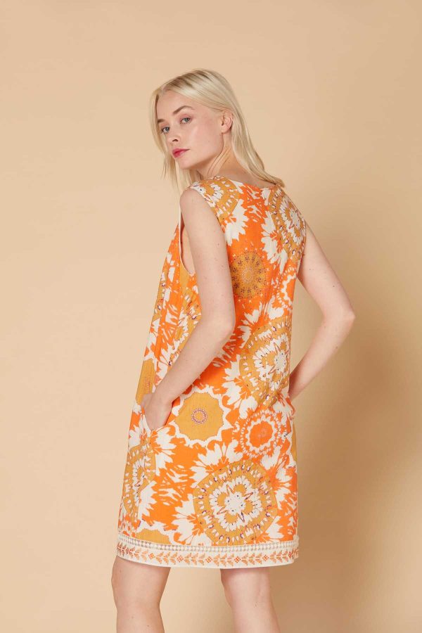 Robe droite imprimée sans manche CALIGULA - Image 2