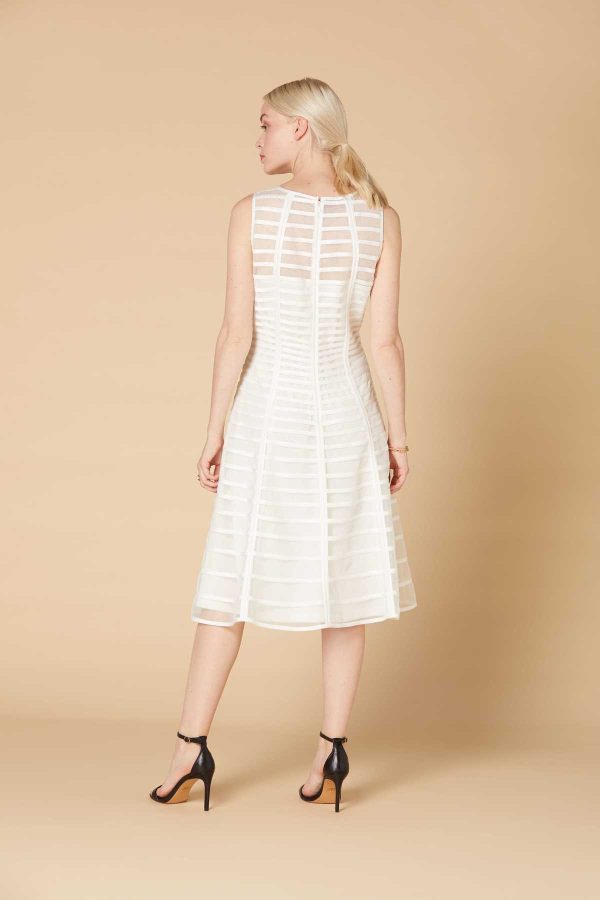 Robe en tulle uni à bandes - Adieu - Image 3