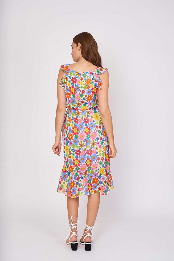 Robe midi imprimée à bretelles CONSTANTINE - Image 2