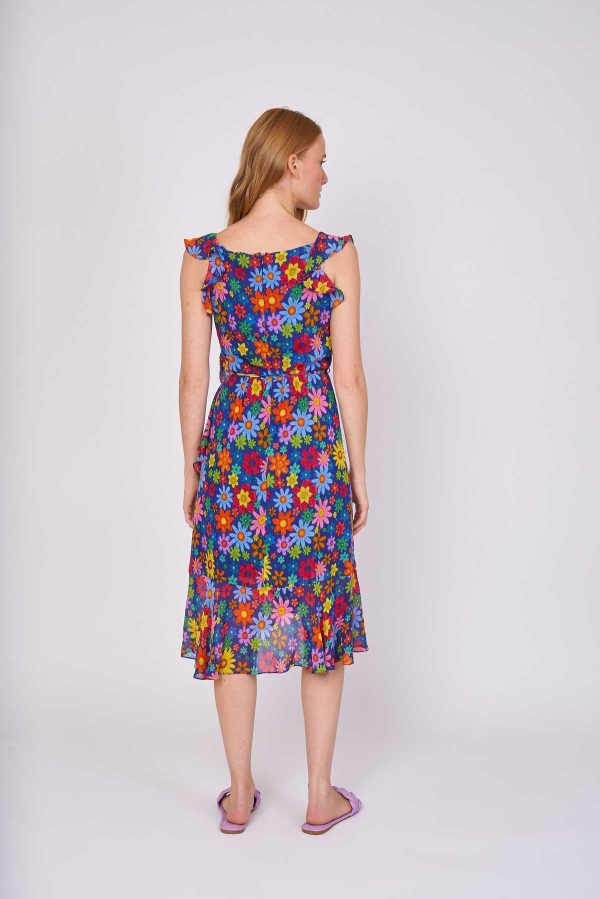Robe midi imprimée à bretelles CONSTANTINE - Image 6