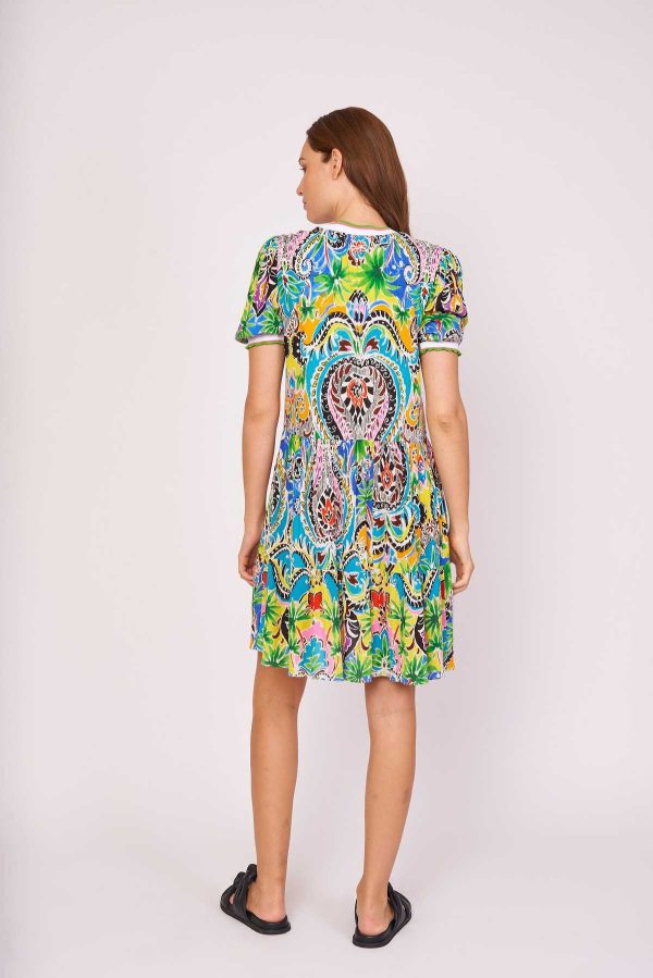 Robe courte manches courtes col V CABRI - Image 3