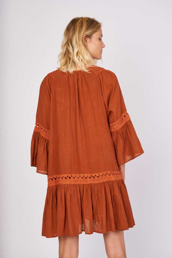 Robe courte unie crochet PARASOL - Image 2
