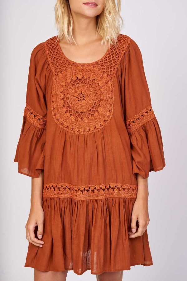 Robe courte unie crochet PARASOL - Image 4