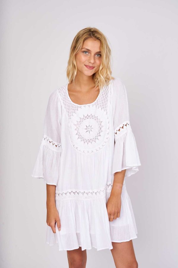 Robe courte unie crochet PARASOL - Image 5