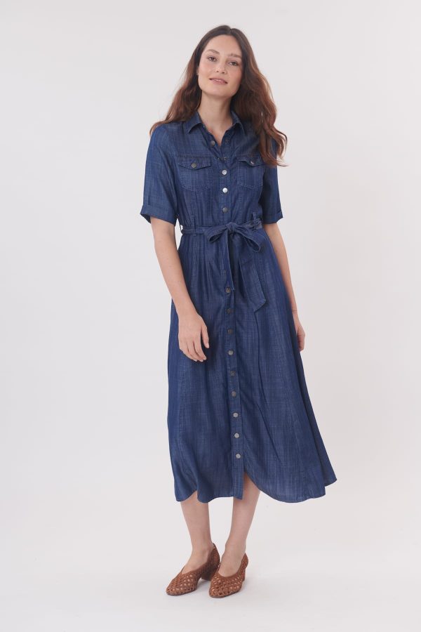 Robe longue fluide en denim SANTAMONICA - Image 2