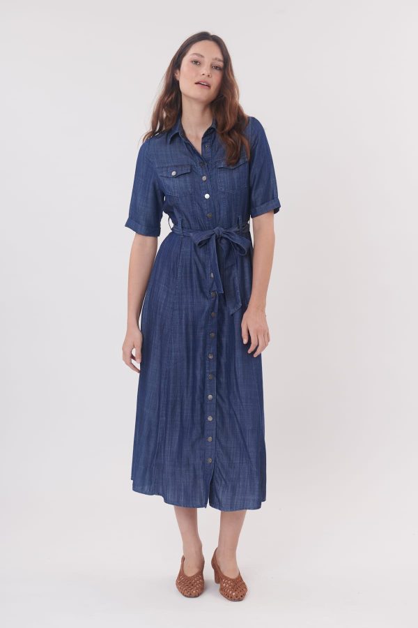 Robe longue fluide en denim SANTAMONICA - Image 3