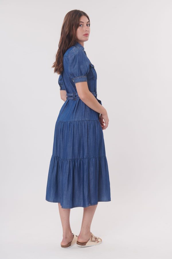 Robe longue fluide en denim SANTAMONICA - Image 4