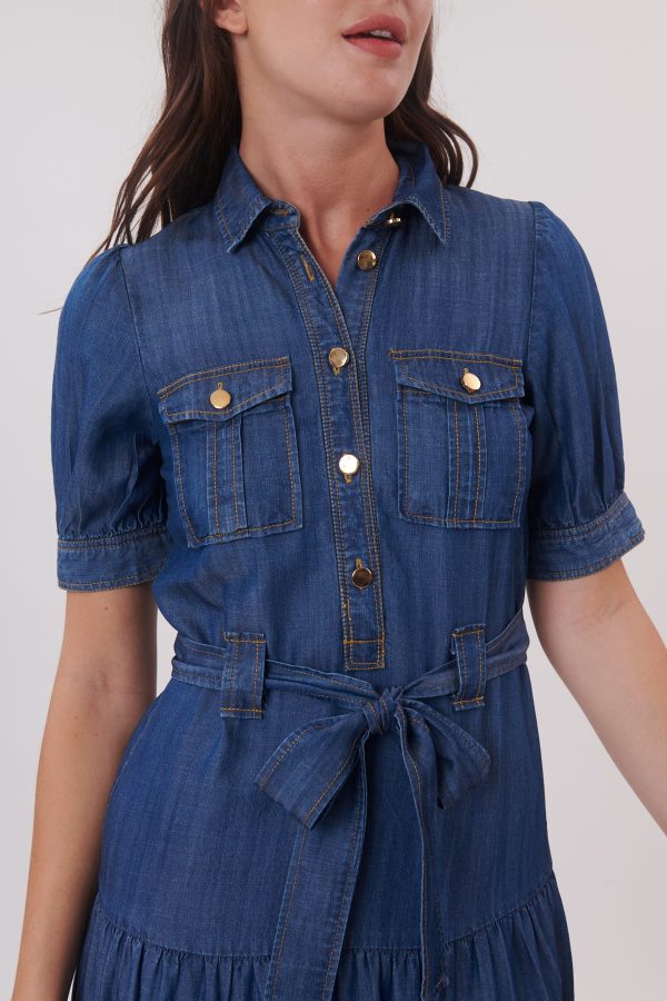 Robe longue fluide en denim SANTAMONICA - Image 6