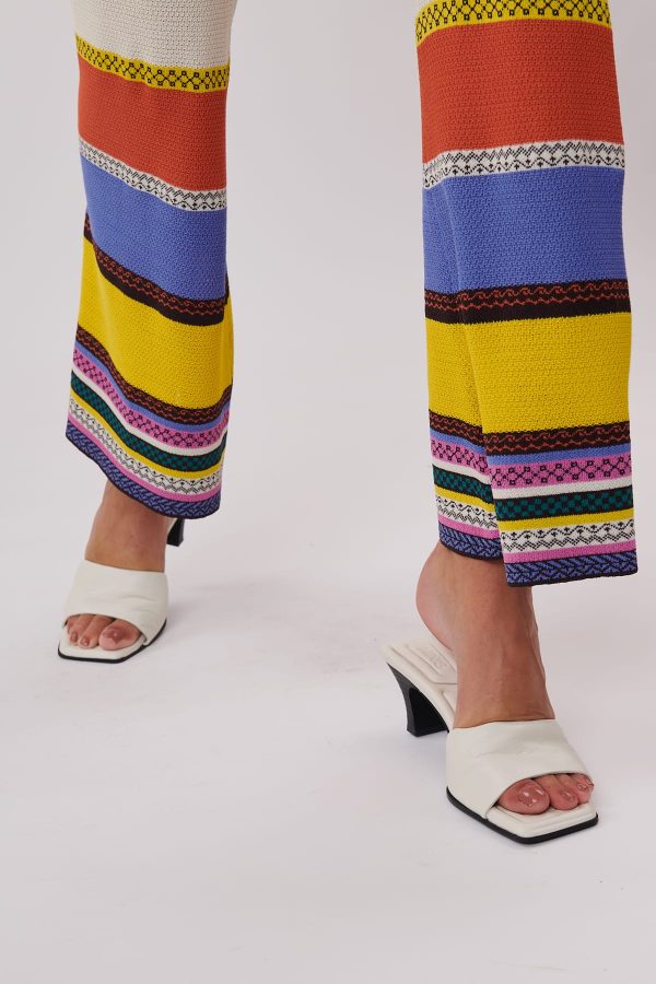 Pantalon en maille évasé taille haute PATRICIA - Image 3