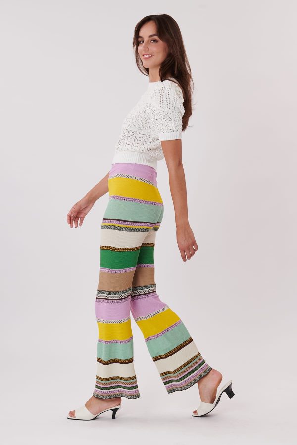 Pantalon en maille évasé taille haute PATRICIA - Image 6