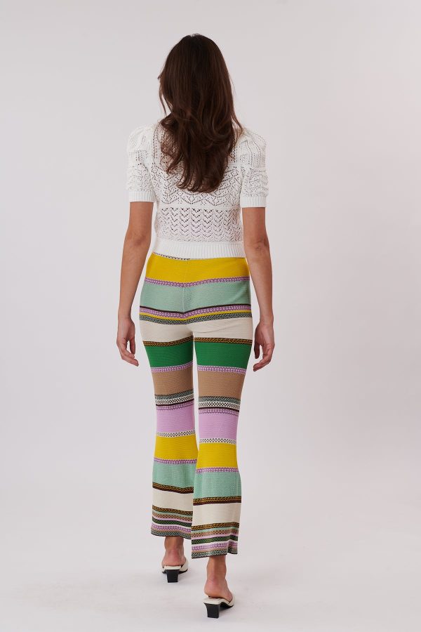 Pantalon en maille évasé taille haute PATRICIA - Image 7