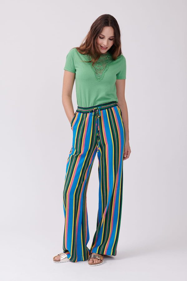 Pantalon ample rayé taille élastiquée PATSY - Image 2