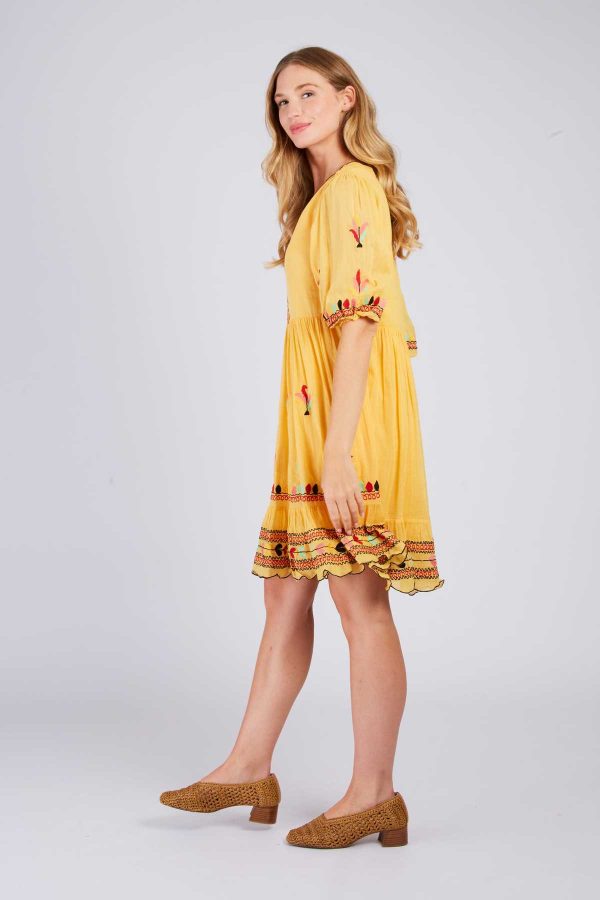 Robe courte brodée CHRYSLA - Image 2