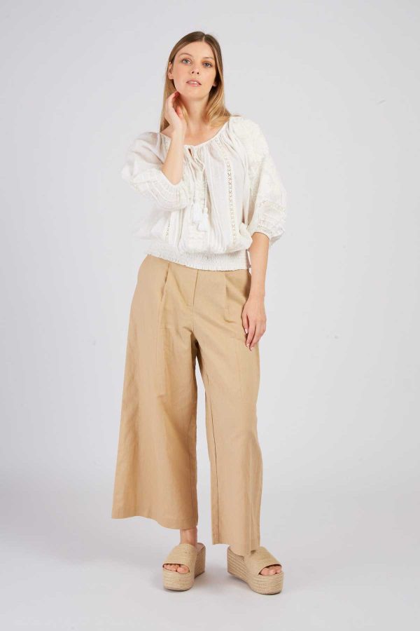 Blouse unie manches 3/4 BAHAMAS - Image 2